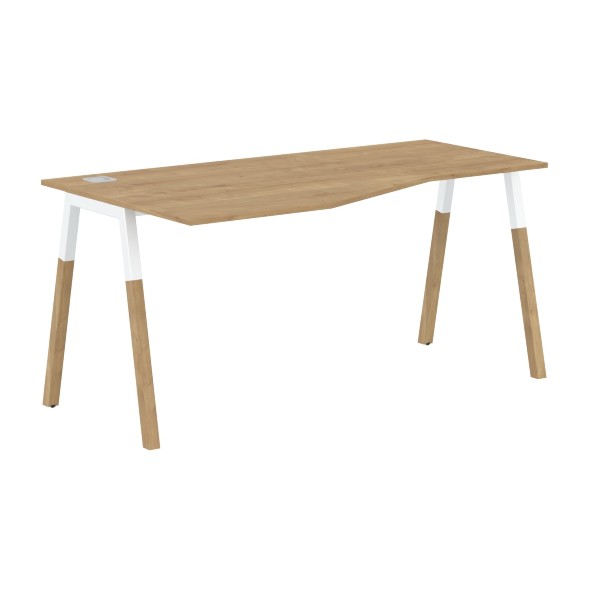 Стол FCT 1567(L) Белый Премиум/Белый-Бук 1580х900(670)х733 FORTA