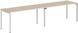 Стол 2-х местный XWST 3270 Бук Тиара/Алюминий 2800х700х750