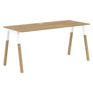 Стол FST 1367 Белый премиум/Белый-Бук 1380х670х733 FORTA