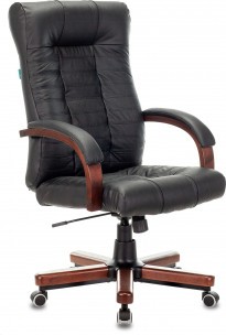 Кресло руководителя Бюрократ KB-10 WALNUT кожа
