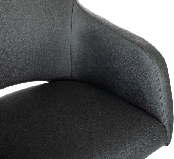 Кресло Бюрократ CH-380M черный эко.кожа крестов. металл