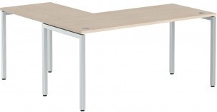 Стол угловой XSCT 1615 Бук Тиара/Алюминий 1600х1500х750
