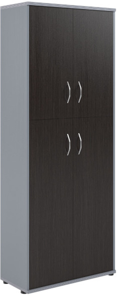 Шкаф с глухими малыми и средними дверьми СТ-1.8 Венге/Металлик 770*365*1975